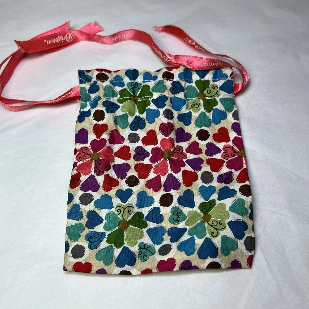 Brighton Gift Bag small cloth‎ Pouch with HEARTS Jewelry Valentines Day Cute